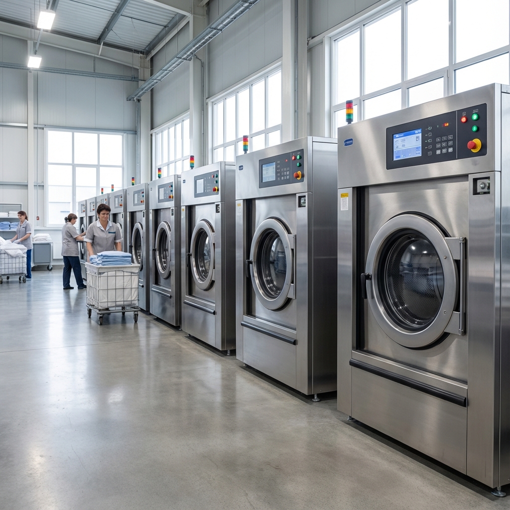 Lavandería industrial eficiente con sistemas de ozono Lógico3